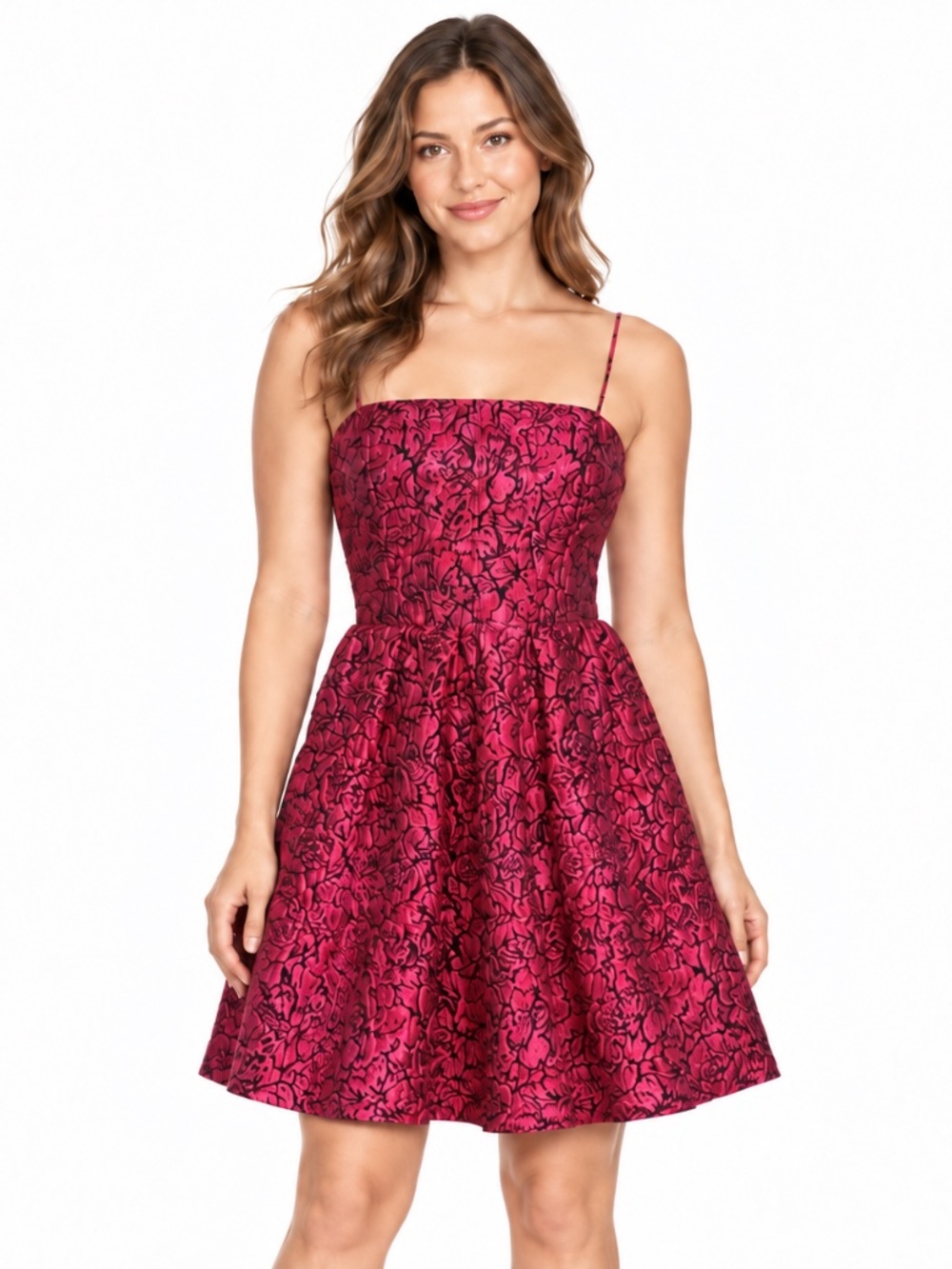 ALICE + OLIVIA. Jamila Fit-&-Flare Dress.